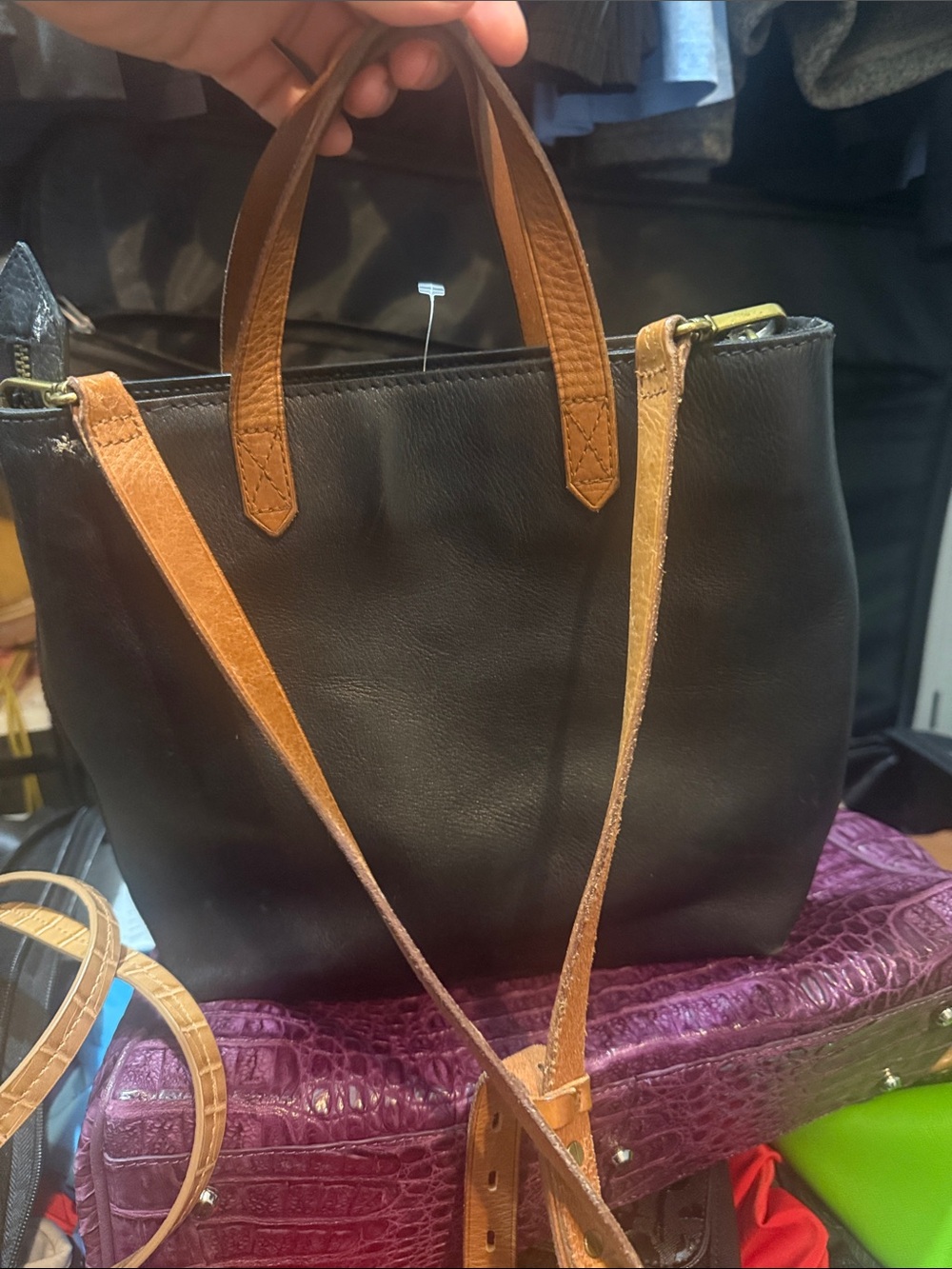 4 leather bags